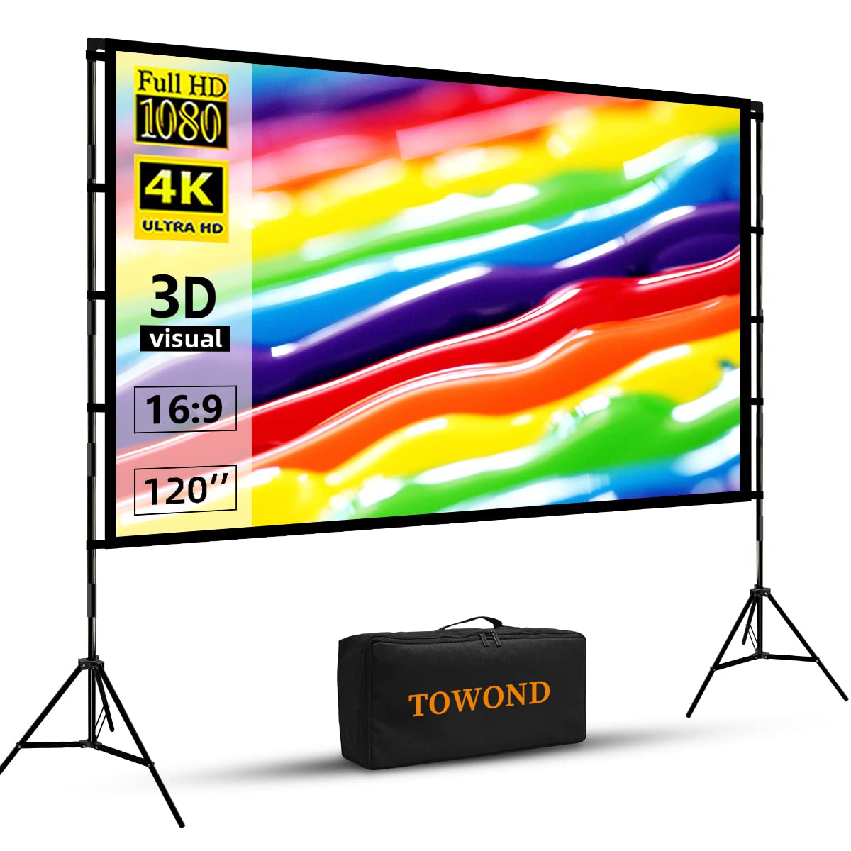 Amazon.com: 120 Inch Projector Screen with Stand for TOWOND